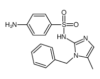 Benzenesulfonamide, 4-amino-N-(5-methyl-1-(phenylmethyl)-1H-imidazol-2-yl)- Structure