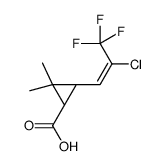 trans-3-(2-Chloro-3,3,3-trifluoro-1-propenyl)-2,2-dimethyl-cyclopropanecarboxylic Acid Structure