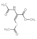 methyl 2-acetamido-3-acetylsulfanyl-prop-2-enoate结构式