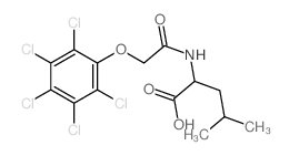 4-methyl-2-[[2-(2,3,4,5,6-pentachlorophenoxy)acetyl]amino]pentanoic acid structure