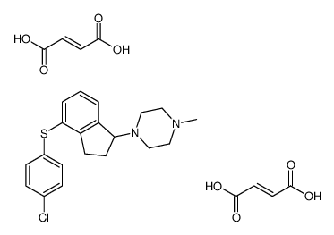 4-(4-Chlorophenylthio)-1-(4-methylpiperazino)indane bis(hydrogen malea te) structure