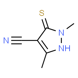 1H-Pyrazole-4-carbonitrile,2,5-dihydro-1,3-dimethyl-5-thioxo-(9CI) Structure