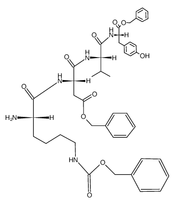 H-Lys(Z)-Asp(OBzl)-Val-Tyr-OBzl结构式