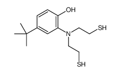 2-[bis(2-sulfanylethyl)amino]-4-tert-butylphenol Structure