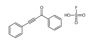 1,3-diphenylprop-2-yn-1-one,sulfurofluoridic acid Structure