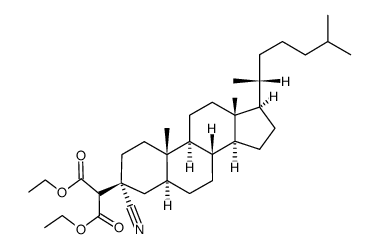 diethyl (3α-cyano-5α-cholestan-3β-yl)malonate结构式