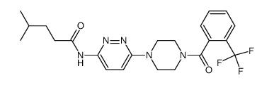 4-methylpentanoic acid{6-[4-(2-trifluoromethylbenzoyl)-piperazin-1-yl]pyridazin-3-yl}amide结构式