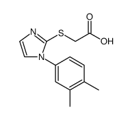 {[1-(3,4-二甲基苯基)-1H-咪唑-2-基]硫基}乙酸结构式