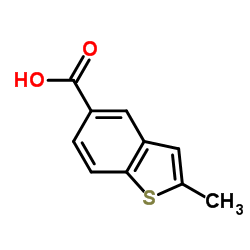 2-Methyl-1-benzothiophene-5-carboxylic acid结构式