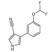 4-[3-(difluoromethoxy)phenyl]-1H-pyrrole-3-carbonitrile Structure