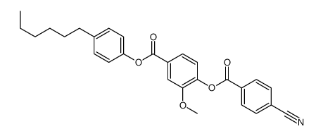 (4-hexylphenyl) 4-(4-cyanobenzoyl)oxy-3-methoxybenzoate结构式