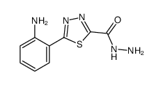 5-(2-aminophenyl)-1,3,4-thiadiazole-2-carbohydrazide结构式