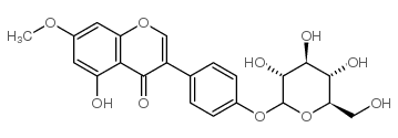 Prunetin 5-O-β-D-glucopyranoside structure