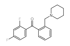 2,4-DIFLUORO-2'-PIPERIDINOMETHYL BENZOPHENONE结构式