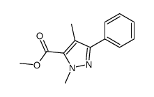 methyl 2,4-dimethyl-5-phenylpyrazole-3-carboxylate结构式