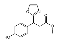 (+-)-Methyl 3-(4-hydroxyphenyl)-3-(oxazol-2-yl)propanoate Structure