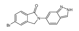 5-bromo-2-(1H-indazol-6-yl)-3H-isoindol-1-one Structure