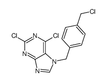 2,6-dichloro-7-[[4-(chloromethyl)phenyl]methyl]purine Structure