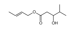 (E)-2-butenyl 3-hydroxy-4-methylpentanoate结构式