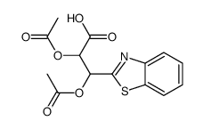 2,3-双(乙酰氧基)-3-(1,3-苯并噻唑-2-基)丙酸结构式