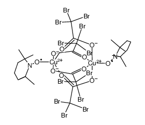 [Co(O2CCBr3)2(2,2,5,5-tetramethylpiperidinyl 1-oxy radical)]2结构式