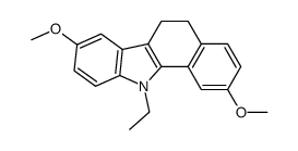 11-ethyl-6,11-dihydro-3,9-dimethoxy-5H-benzocarbazole结构式