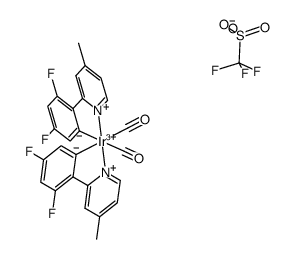 [Ir(2,4-difluoro-2-phenyl-m-methylpyridinato)2(CO)2][OTf] Structure