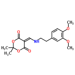 5-({[2-(3,4-Dimethoxyphenyl)ethyl]amino}methylene)-2,2-dimethyl-1,3-dioxane-4,6-dione结构式