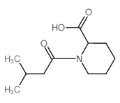 1-(3-Methylbutanoyl)-2-piperidinecarboxylic acid structure