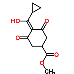 methyl-4-cyclopropanoyl-3,5-cyclohexanedione-1-carboxylate结构式