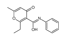 2-ethyl-6-methyl-4-oxo-N-phenylpyran-3-carboxamide Structure