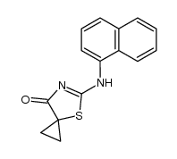 2-(1-naphthylamino)thiazole-5-spirocyclopropan-4(5H)-one Structure