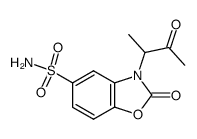 3-(1-Methyl-2-oxo-propyl)-2-oxo-2,3-dihydro-benzooxazole-5-sulfonic acid amide Structure