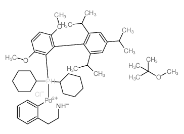 氯[2-(二环己基膦基)-3,6-二甲氧基-2'',4'',6''-三异丙基-1,1''-联苯苯基] [2-(2-氨基乙基)苯基]钯(II)图片