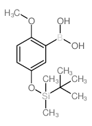 5-(叔丁基二甲基甲硅烷氧基)-2-甲氧基苯基硼酸结构式