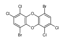 4,9-dibromo-1,2,6,7-tetrachlorodibenzo-p-dioxin结构式