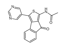 N-(8-oxo-3-(pyrimidin-5-yl)-8H-indeno[1,2-c]thiophen-1-yl)acetamide Structure