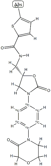 利伐沙班-13C6结构式