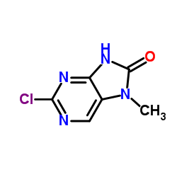 2-Chloro-7-methyl-7,9-dihydro-8H-purin-8-one结构式