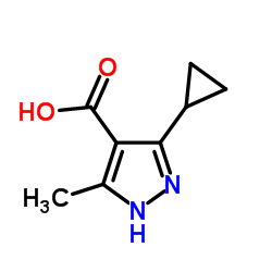 5-cyclopropyl-3-methyl-1H-pyrazole-4-carboxylic acid structure