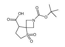 2-[(2-methylpropan-2-yl)oxycarbonyl]-5,5-dioxo-5λ6-thia-2-azaspiro[3.4]octane-8-carboxylic acid structure