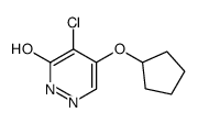 5-chloro-4-cyclopentyloxy-1H-pyridazin-6-one结构式