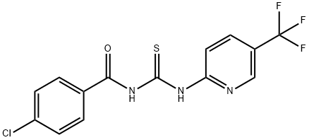 1-[(4-Chlorophenyl)carbonyl]-3-[5-(trifluoromethyl)-pyridin-2-yl]thiourea结构式