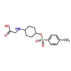 N-(4-{[(4-Methylphenyl)sulfonyl]oxy}cyclohexyl)glycine结构式