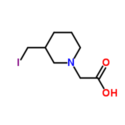 [3-(Iodomethyl)-1-piperidinyl]acetic acid Structure