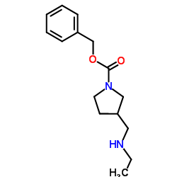 Benzyl 3-[(ethylamino)methyl]-1-pyrrolidinecarboxylate Structure