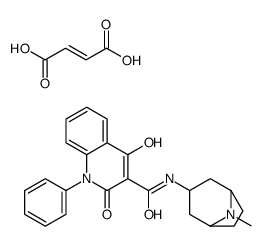 but-2-enedioic acid, 2-hydroxy-N-(8-methyl-8-azabicyclo[3.2.1]oct-3-yl )-4-oxo-1-phenyl-quinoline-3-carboxamide structure