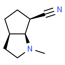 Cyclopenta[b]pyrrole-6-carbonitrile, octahydro-1-methyl-, (3aalpha,6beta,6aalpha)- (9CI)结构式