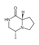 Pyrrolo[1,2-a]pyrazin-1(2H)-one, hexahydro-4-methyl-, (4R-trans)- (9CI) Structure