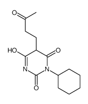 1-Cyclohexyl-5-(3-oxobutyl)barbituric acid结构式